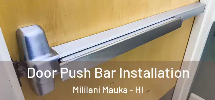  Door Push Bar Installation Mililani Mauka - HI