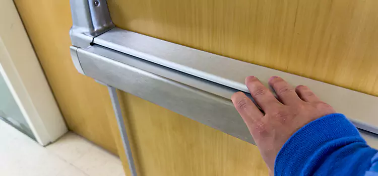 Installing a Push Bar on a Door Mililani Mauka